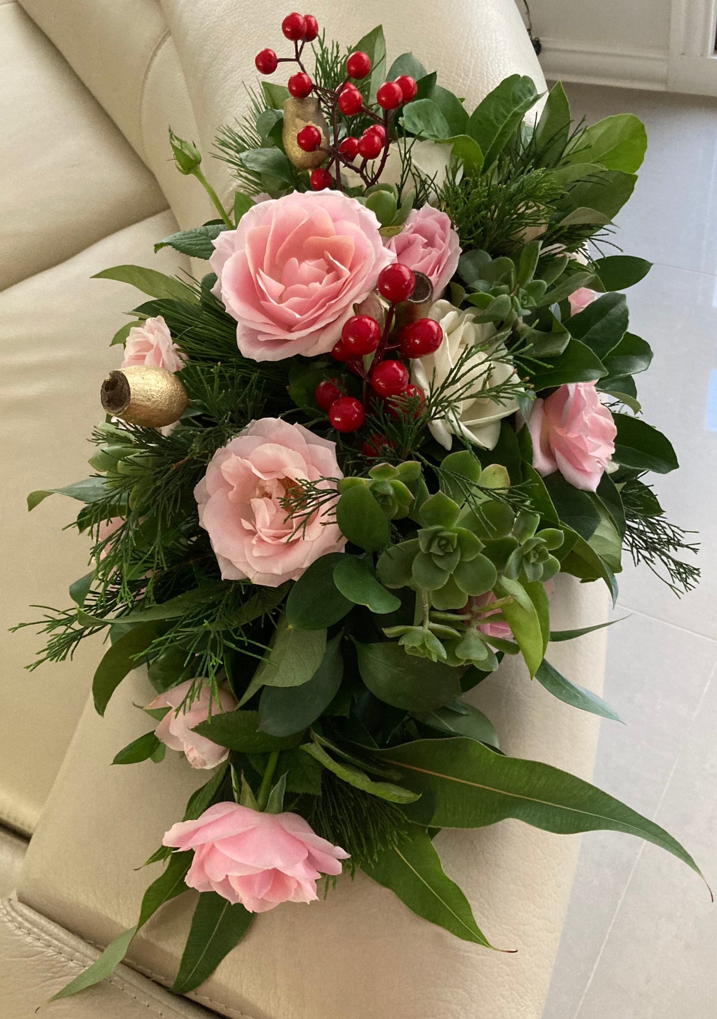 Christmas table arrangement