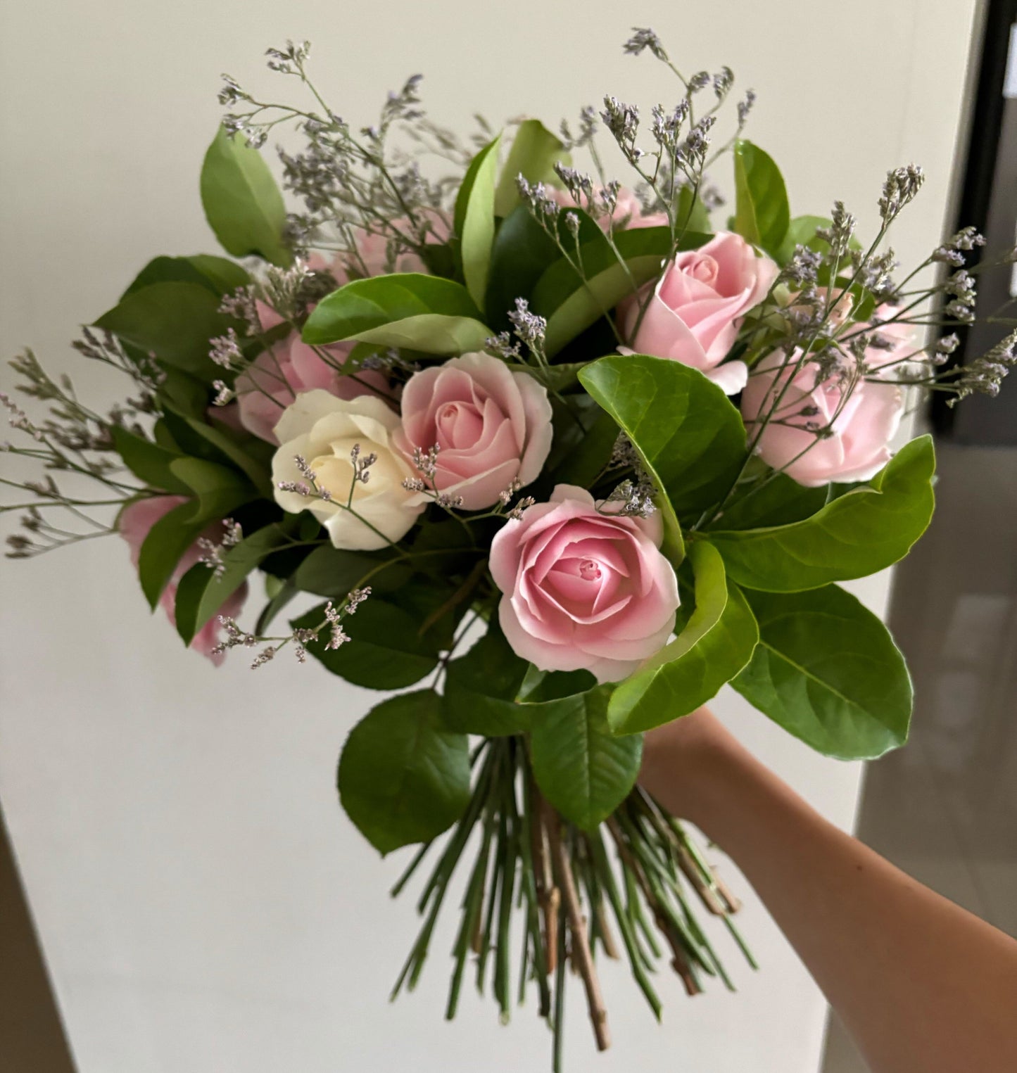 Soft pink rose bouquet