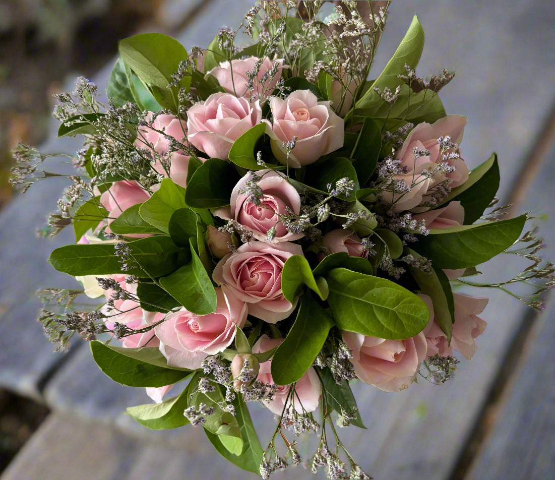 Soft pink rose bouquet