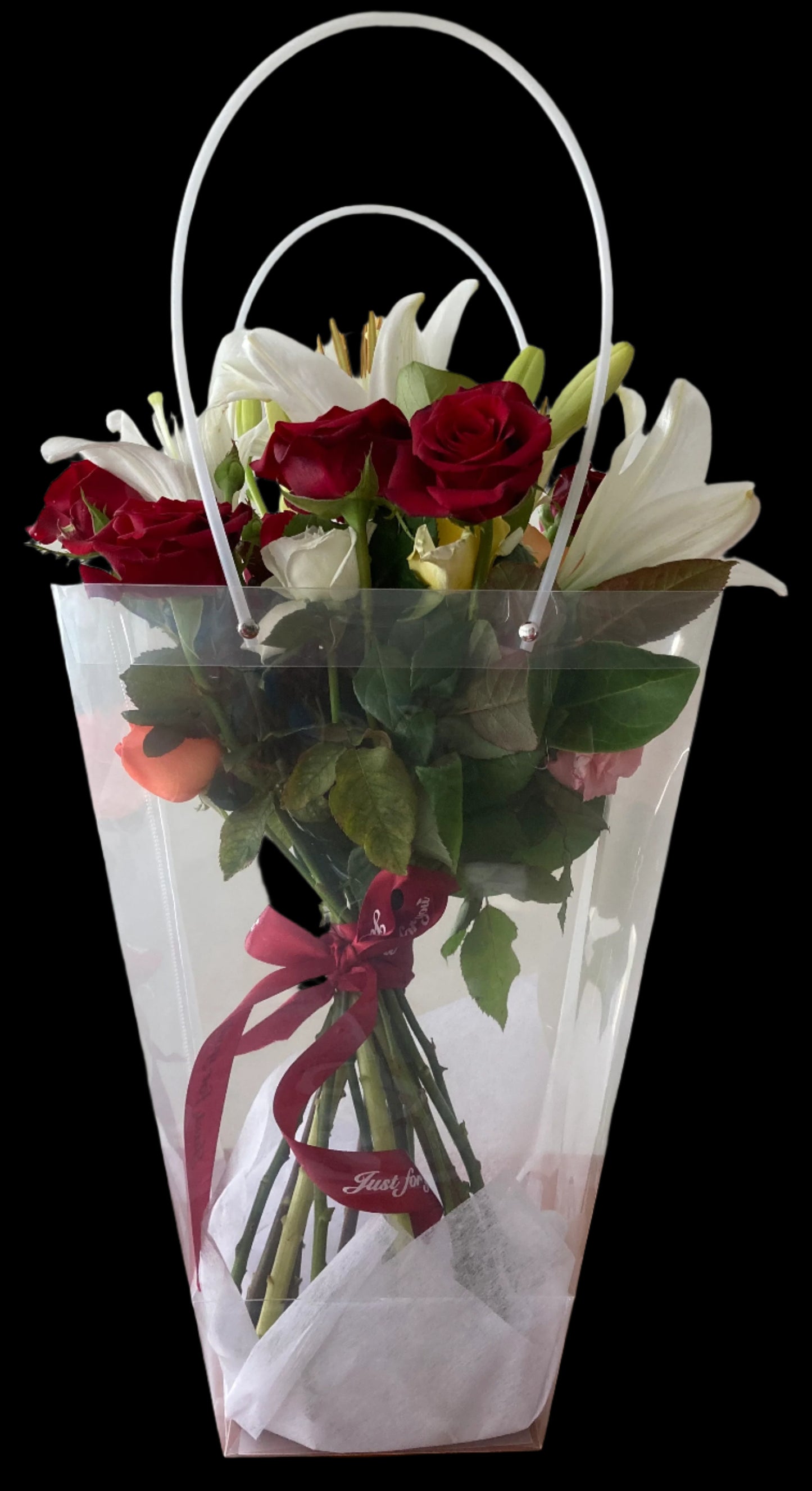 Hand tied mixed rose bouquet