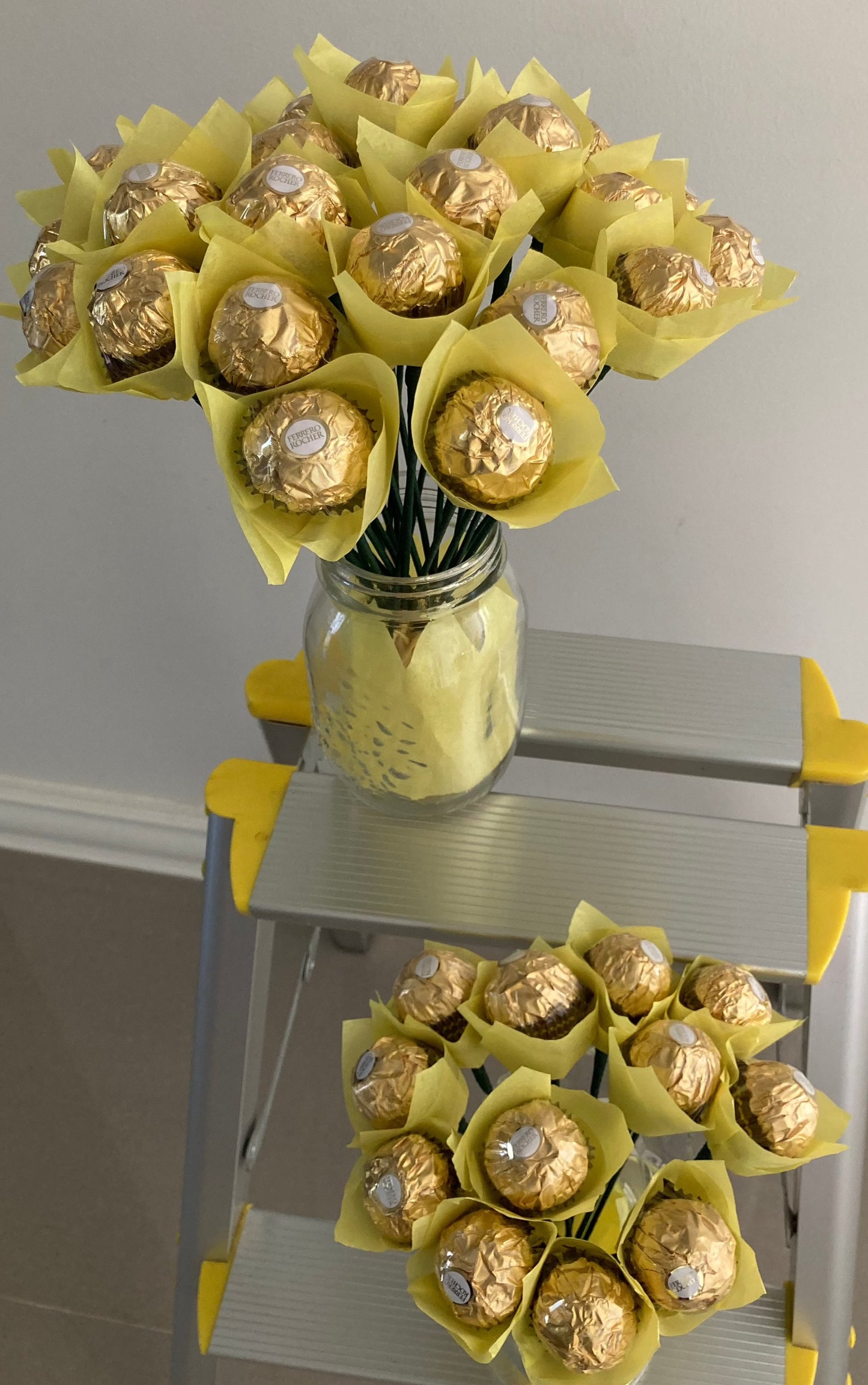 Ferrero rocher Yellow flowers