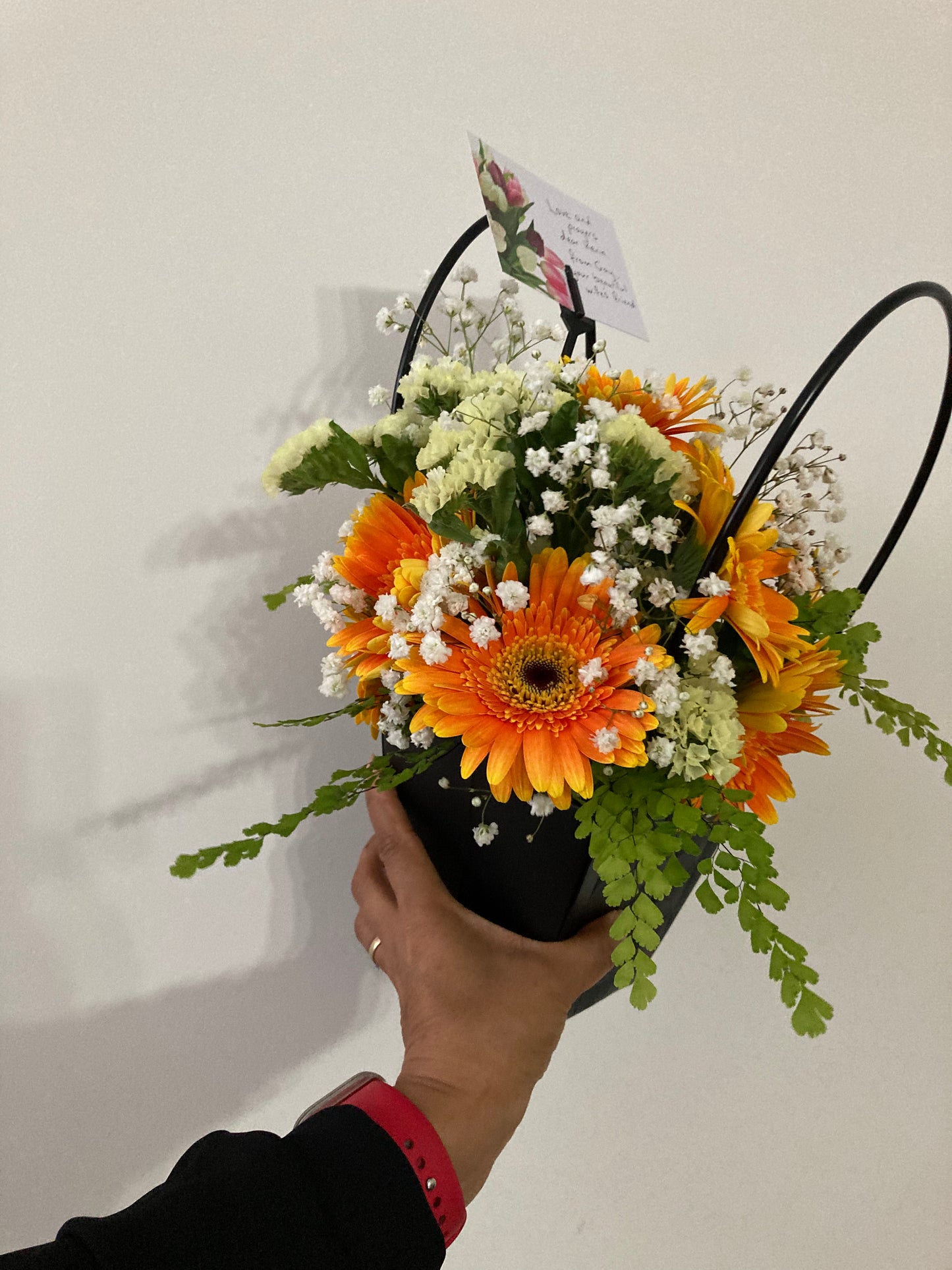 Gerbera in the gift bag