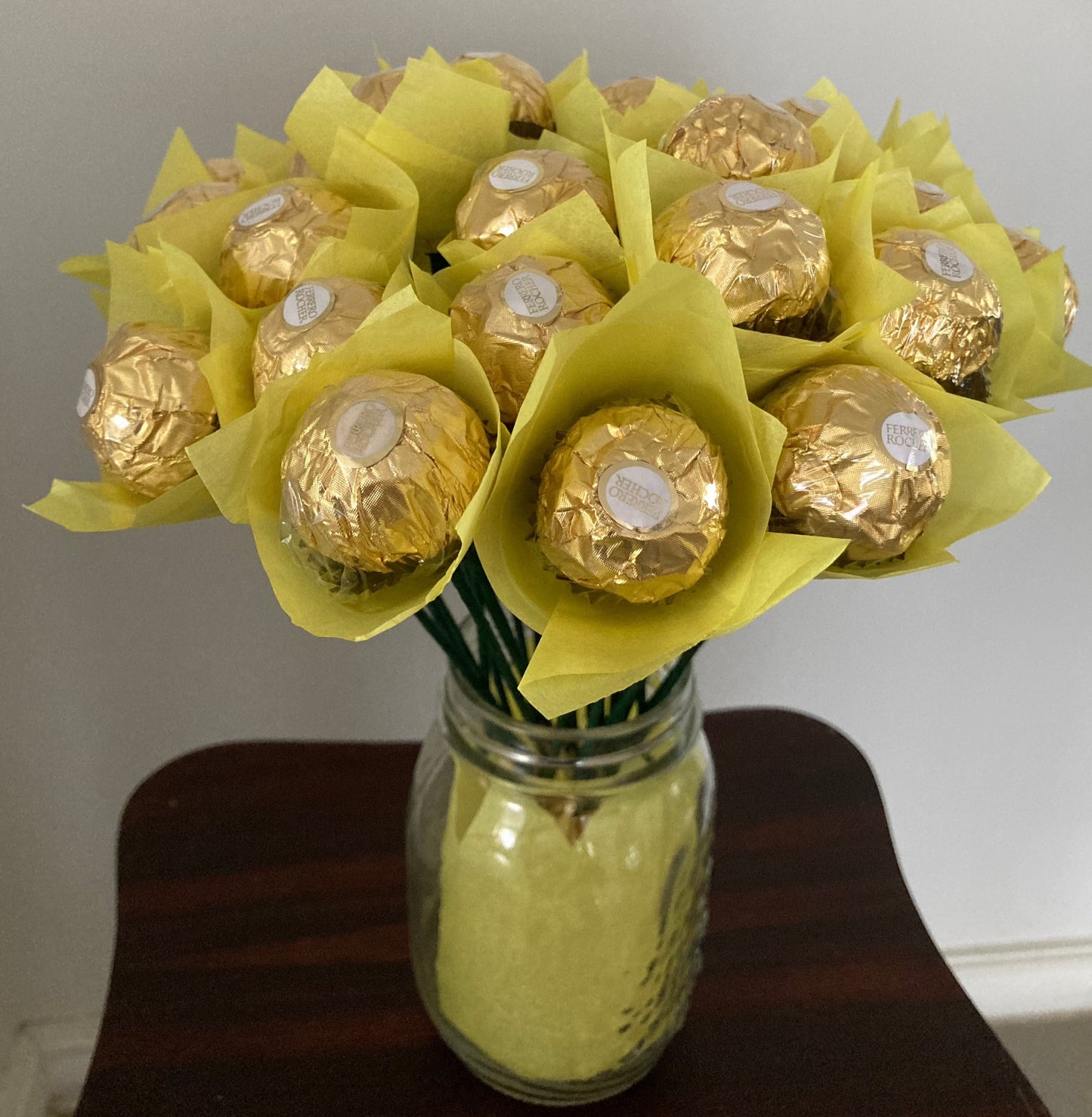 Ferrero rocher Yellow flowers