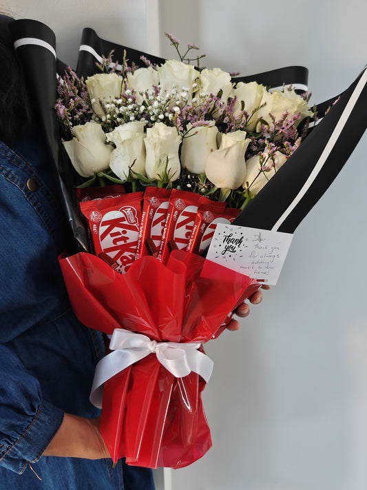 Rose and KitKat Bouquet