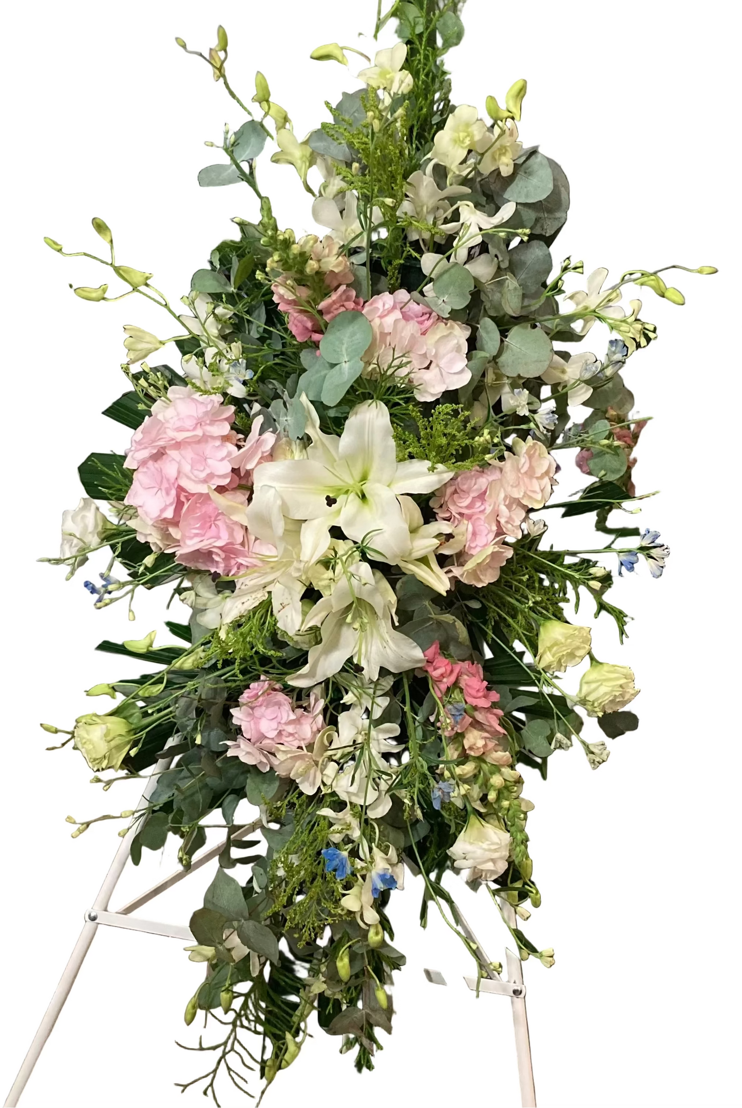 Memorial tribute floral arrangement