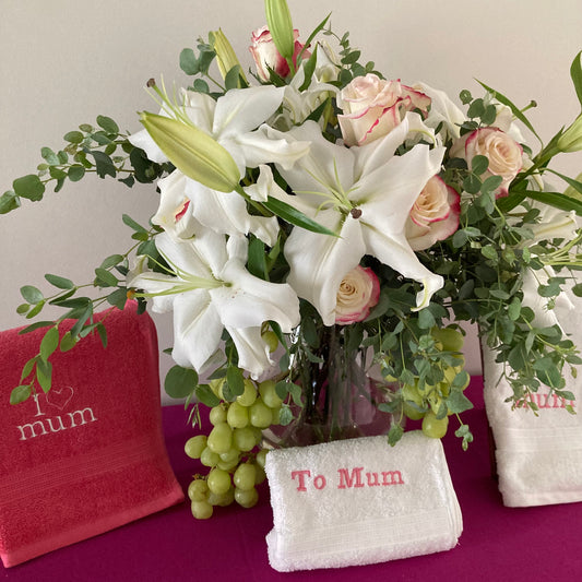Lily and Rose arrangement for Mum