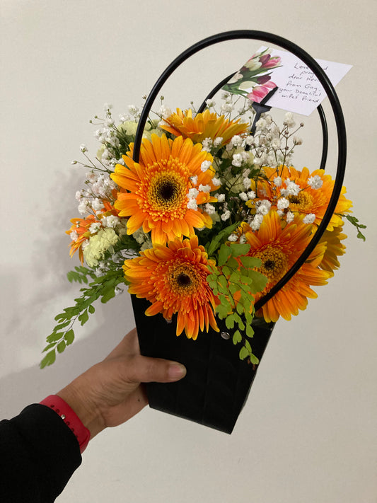 Gerbera in the gift bag